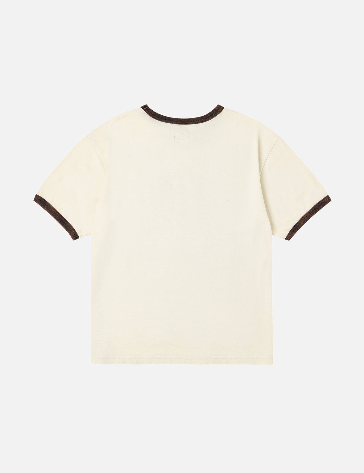 洗水海鸥和商标印花常规版型T恤